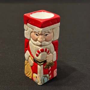 Vintage Brinnco Style Old World Santa Votive Candle Holder